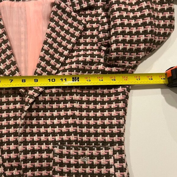 RUTH  Retro Barbie Tweed Chanel Style Suit SET/ Pink Gray White  / Size 2 - Picture 8 of 15